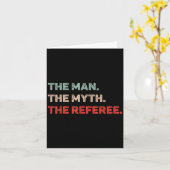 The Man The Myth The Referee Funny Referee Dad Ref カード (黄色い花)