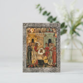 The Mandylion Heals Orthodox Christian Icon        ポストカード (スタンド正面)