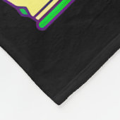 The Many Icons Of Mardi Gras Purple Green Graphic  フリースブランケット (角)