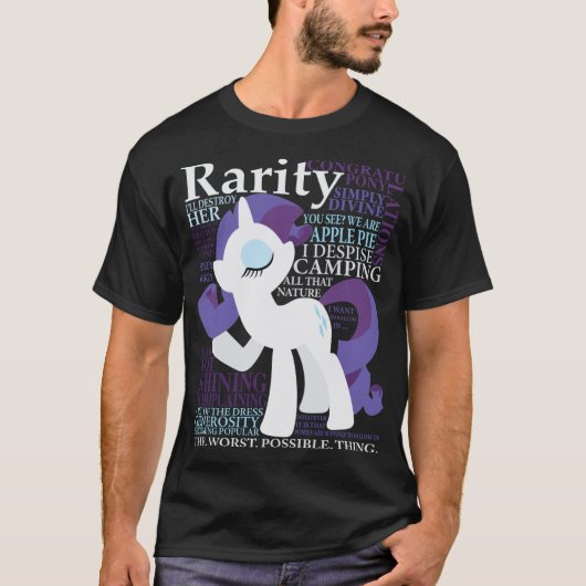 The Many Words of Rarity girl Tシャツ (正面)