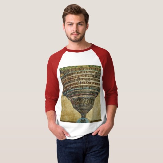 The Map of Hell, Abyss of Hell - Sandro Botticelli Tシャツ (正面フル)