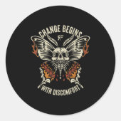 The Marisa Butterfly Skull Change Begin With Disco ラウンドシール (正面)