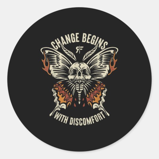 The Marisa Butterfly Skull Change Begin With Disco ラウンドシール (正面)