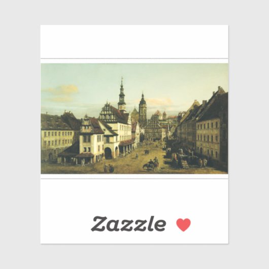 The Marketplace at Pirna by Bernardo Bellotto シール (シート)