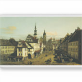 The Marketplace at Pirna by Bernardo Bellotto シール (正面)