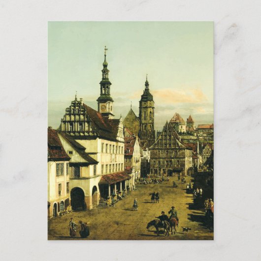 The Marketplace at Pirna by Bernardo Bellotto ポストカード (正面)