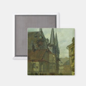 The Marketplace in Wernigerode, 1861 マグネット (正面/裏面)