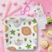 Thé marocain & Motif tadjik ペーパープレート (パーティー)