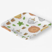 Thé marocain & Motif tadjik ペーパープレート (傾斜あり)