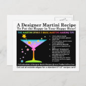 The Martini Diva's 5 Basic Martini Tipsポストカード ポストカード (正面/裏面)