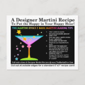 The Martini Diva's 5 Basic Martini Tipsポストカード ポストカード (正面)