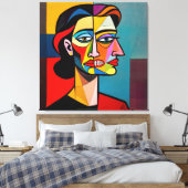 The Mask and the Monster - Portrait of a Deceiver キャンバスプリント (インサイチュ (寝室))