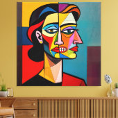 The Mask and the Monster - Portrait of a Deceiver キャンバスプリント (インサイチュ (リビング))