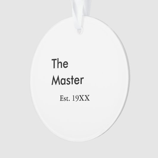 The Master boss name est year date man king title オーナメント (正面)