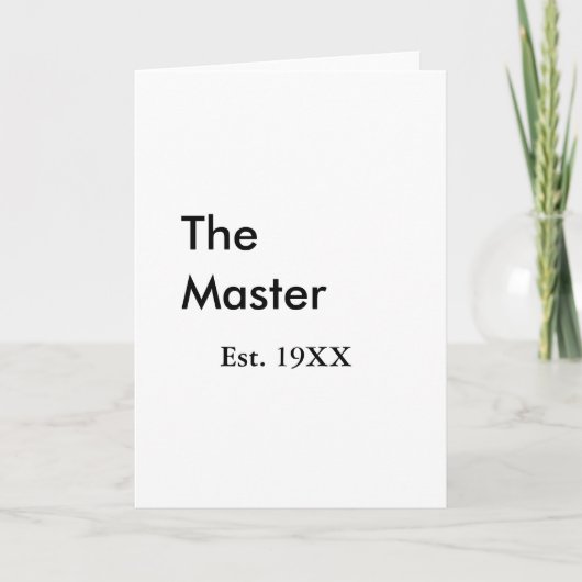 The Master boss name est year date man king title カード (正面)