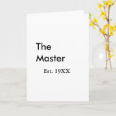 The Master boss name est year date man king title カード (黄色い花)