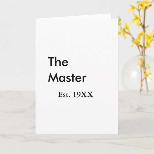 The Master boss name est year date man king title カード (黄色い花)