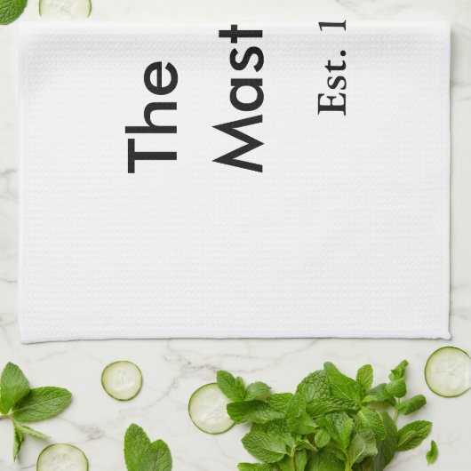 The Master boss name est year date man king title キッチンタオル (折り畳み)