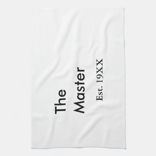 The Master boss name est year date man king title キッチンタオル (縦)