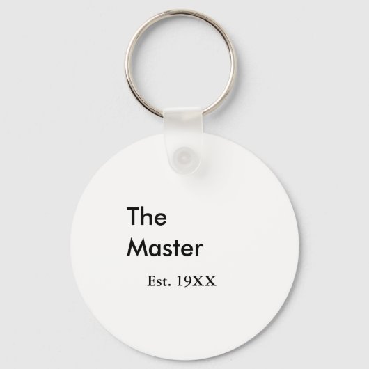The Master boss name est year date man king title キーホルダー (正面)