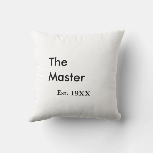 The Master boss name est year date man king title クッション (裏面)