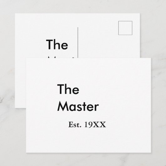 The Master boss name est year date man king title ポストカード (正面/裏面)