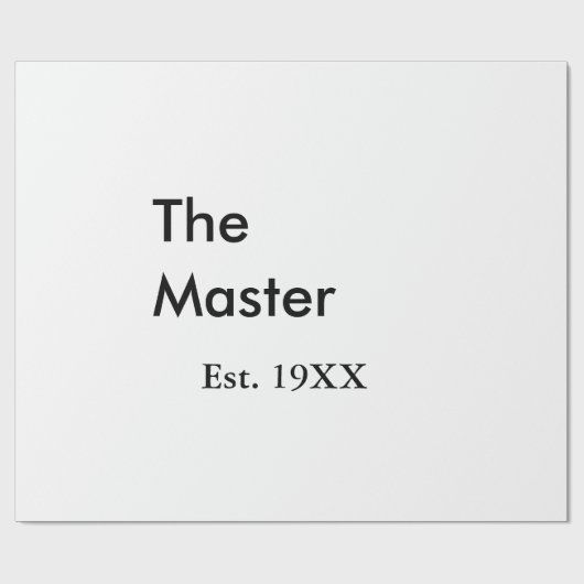 The Master boss name est year date man king title ラッピングペーパー (フラット)