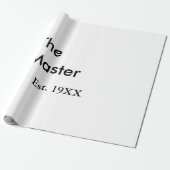 The Master boss name est year date man king title ラッピングペーパー (アンロールド)