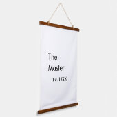 The Master boss name est year date man king title 吊り下げ型タペストリー (傾斜あり)