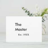 The Master boss name est year date man king title 招待状 (スタンド正面)