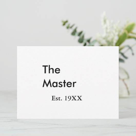 The Master boss name est year date man king title 招待状 (スタンド正面)