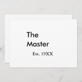 The Master boss name est year date man king title 招待状 (正面/裏面)