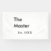 The Master boss name est year date man king title 横断幕 (横)