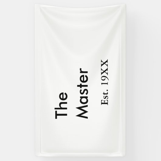 The Master boss name est year date man king title 横断幕 (縦)