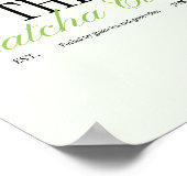 「The Matcha Club」グリーン・レトロ調スクリプト ポスター (角)