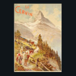 The Matterhorn Le Cervin Vintage Travel Poster ポスター<br><div class="desc">A high quality Art Deco reproduction print features the peaceful landscape of Le Cervin ca 1900 by Louis Trinquier-Trianon (French, 1853–1922). The Matterhorn/Le Cervin is the most famous mountain in Switzerland, including the pyramidal shape that it offers from the village of Zermatt, in the German-speaking part of the canton of...</div>