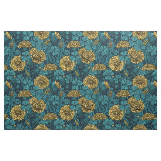 The meadow in yellow and blue ファブリック (ファットクウォーター)