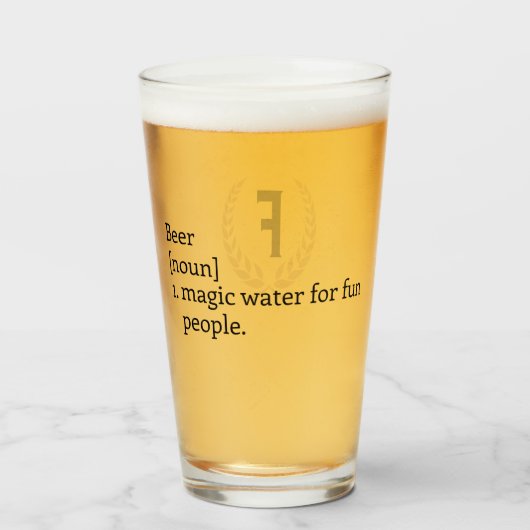 "The Meaning of Beer" モノグラム  タンブラーグラス (ドリンク正面)