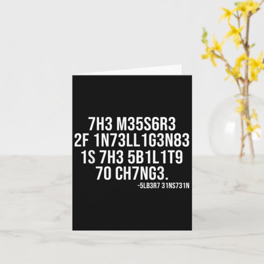 The Measure Of Intelligence Coded Motivational Sci カード (黄色い花)