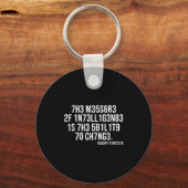 The Measure Of Intelligence Coded Motivational Sci キーホルダー (正面)