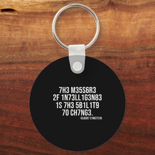 The Measure Of Intelligence Coded Motivational Sci キーホルダー (正面)