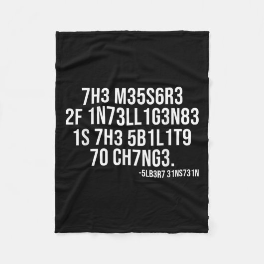 The Measure Of Intelligence Coded Motivational Sci フリースブランケット (正面)