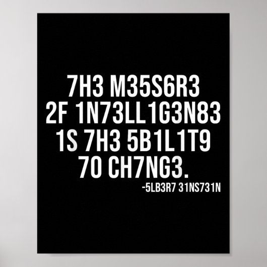 The Measure Of Intelligence Coded Motivational Sci ポスター (正面)