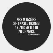 The Measure Of Intelligence Coded Motivational Sci ラウンドシール (正面)