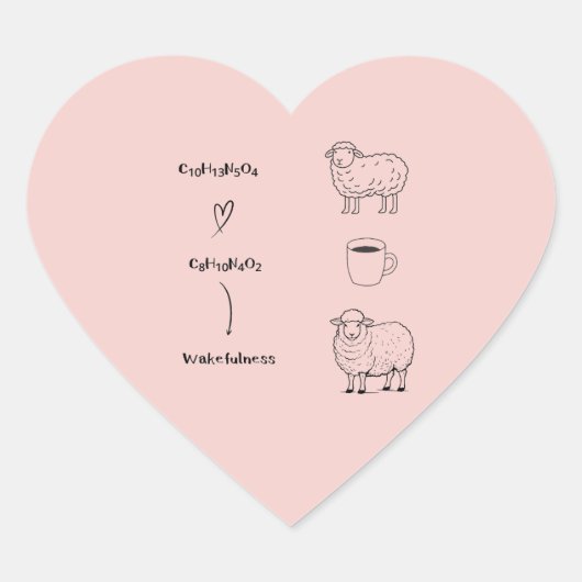The Mechanism of Wakefulness (Coffee & Sheep) ハートシール (正面)