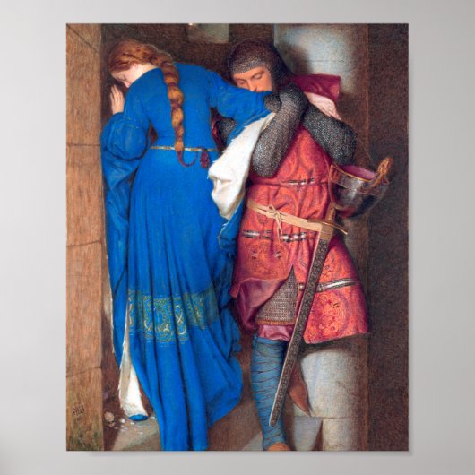 The Meeting Turret Stairs Painting Frederic Burton ポスター (正面)
