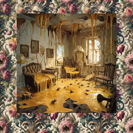 The Melting Room — Gothic Surreal Canvas Art キャンバスプリント