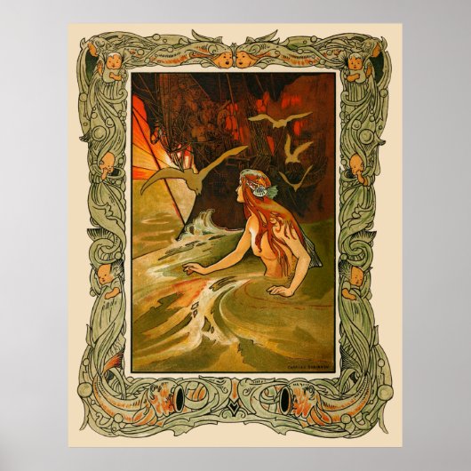 The Mermaid by Charles Robinson ポスター (正面)