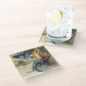 “The Mermaid” by Warwick Goble ガラスコースター (アングル)