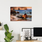 The Merman by John William Waterhouse ポスター (ホームオフィス)